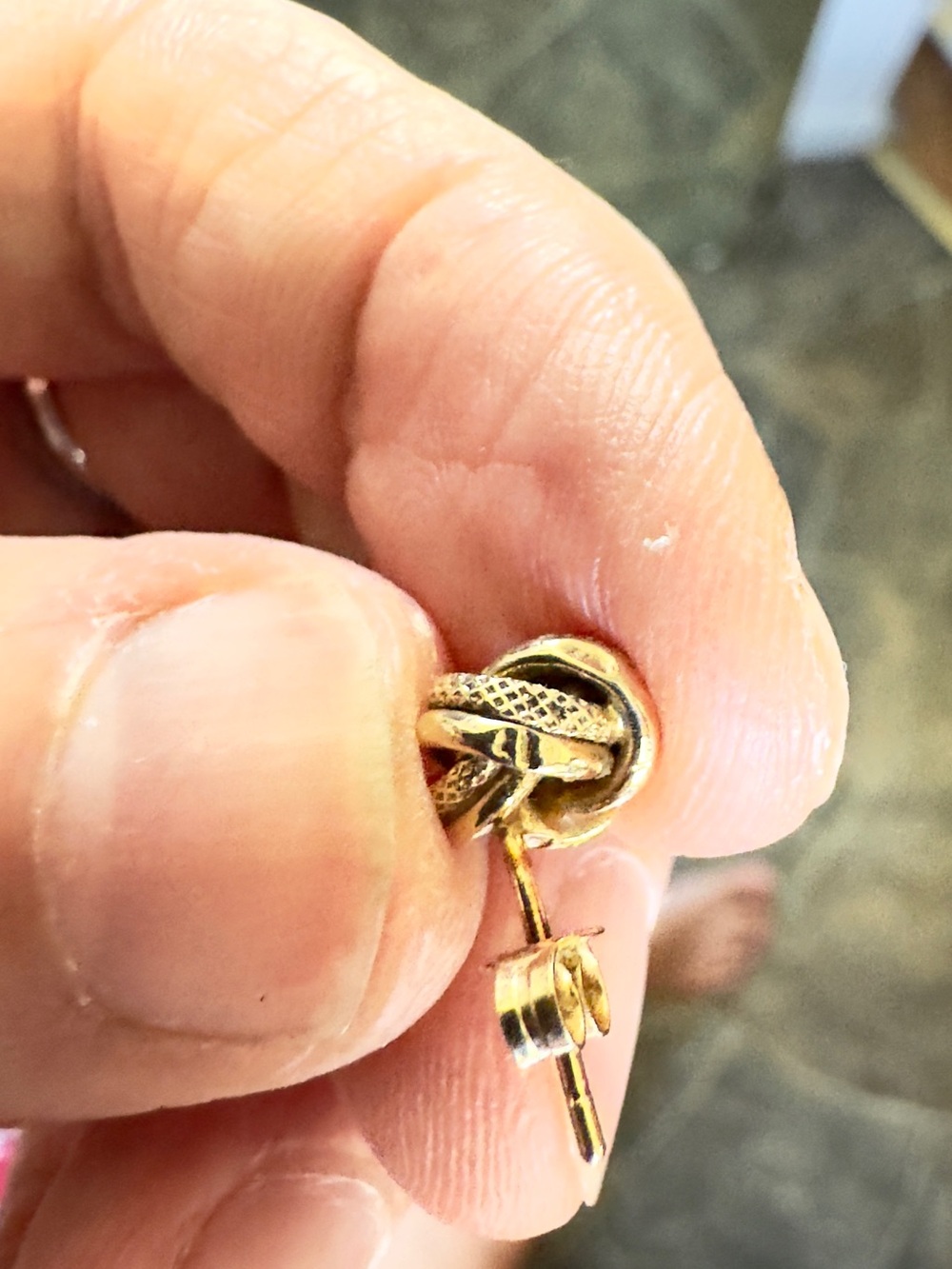 14k Knot Earrings - Picture 9 of 10